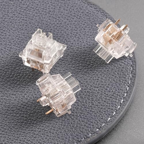 Image of Akko V3 Crystal Pro Keyboard Switch with Dustproof Stem for Mechanical Gaming Keyboard, 43gf Actuation Force Key Pre-Lubed Switches (45pcs)