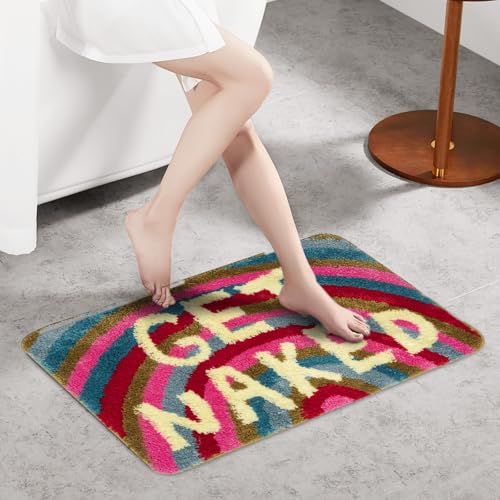 Badezimmerteppich, 40 x 60 cm Rutschfeste Waschbar Badematte Fußmatte,...