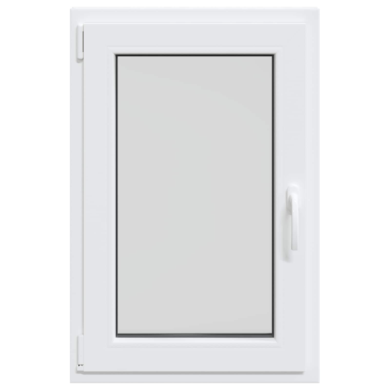 vidaXL Ventana de sótano RISOR 60 x 90 cm PVC y Vidrio Blanco, Sótano, Aislante Térmico Moderno y Duradero para Ventanas Eficientes, Accesorios de Vidrio PVC Aislantes