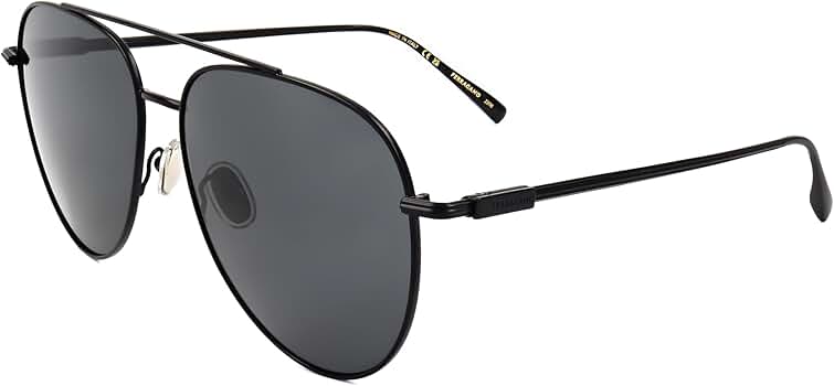 Amazon.com: FERRAGAMO Sunglasses SF 308 S 002 Matte Black
