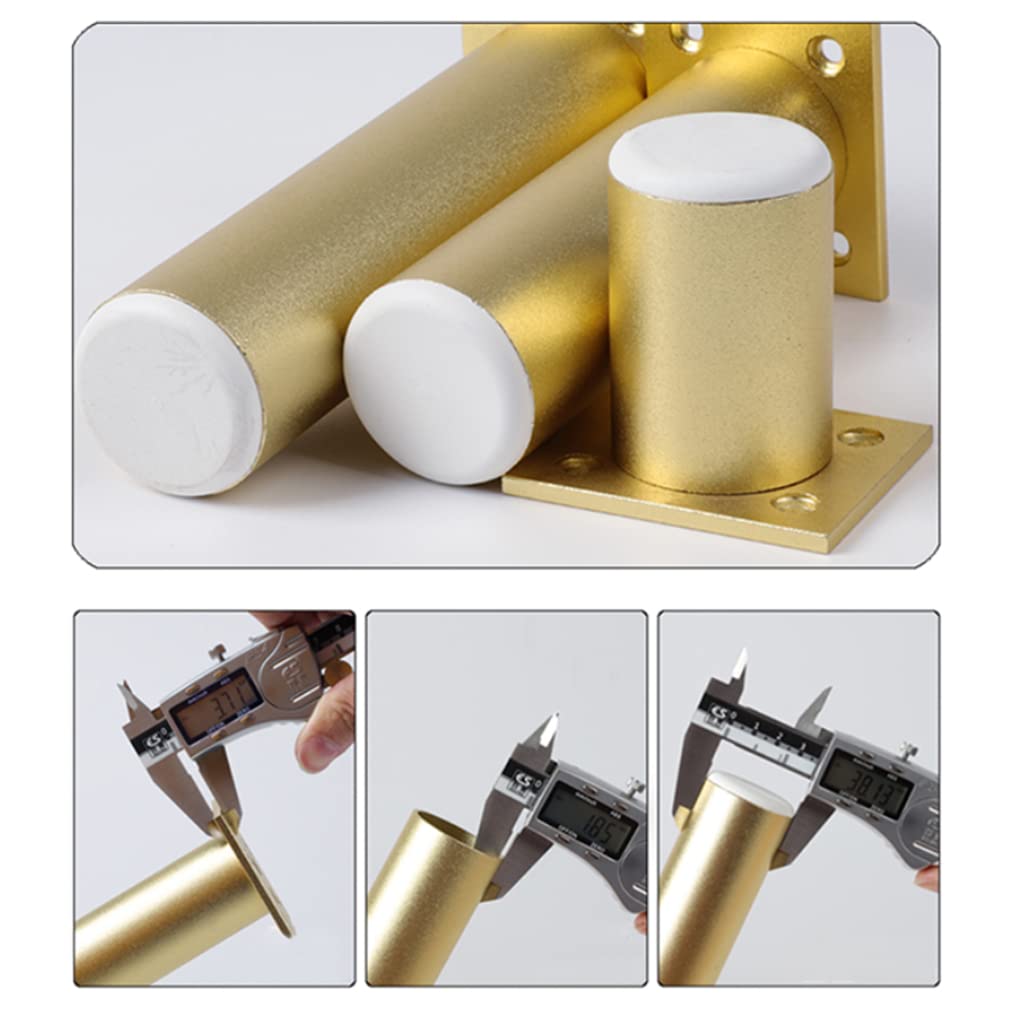 Regulowane nogi szafki – 4 szt. srebrnych metalowych nóg meblowych, nogi stołu i sofy ze stopu aluminium, anodowana powierzchnia, regulacja wysokości 6-40 cm do szafki narożnej i biurka