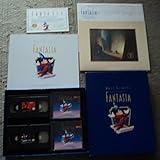 walt disney fantasia vhs tape  WALT DISNEY´s Masterpiece FANTASIA DIN A3 Box 2 VHS Cassette 2 CD Cassetten, 1 Zertificat Roy Disney, Comenorative Lithograph Of ORIGINAL XONCEPT PAINTING FANTASIA 1939 (!), DIN A3 deluxe Commemorative Edition (Heft)