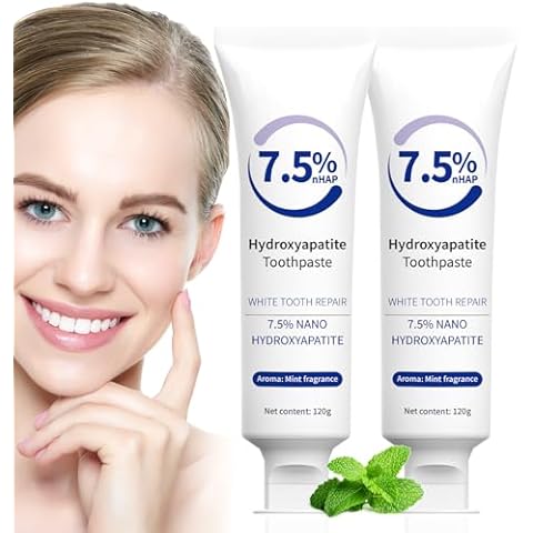 2Pack Hydroxyapatite Toothpaste for Advanced Enamel Protection,Hydroxyapatite Toothpaste, Fresh Breath,Deep Cleaning Care Toothpaste Cover