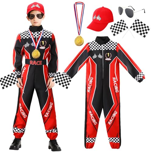 Disfraz Completo Niño Piloto de Carreras Talla S