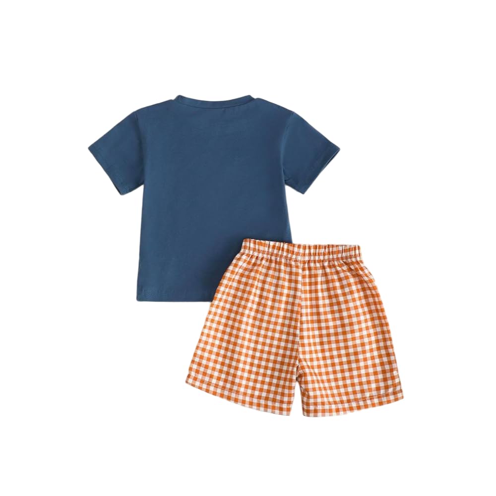 Conjunto de Ropa de Verano para bebé niño de JJDFW, Manga Corta y Estampado de helicóptero Bordado.