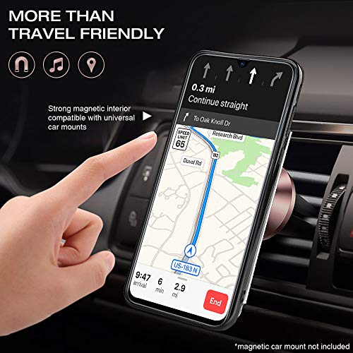 Shields Up For Samsung Galaxy A10/M10 Wallet Case With Card Holder/Slots, Premium Pu Leather Kickstand Case, Double Magnetic Clasp Protective Flip Cover For Samsung Galaxy A10 - Marble #TOP5