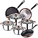 San Ignacio MOMA BATERIA 8 Piezas Set 3 SARTENES SIP Cocina, Cromado