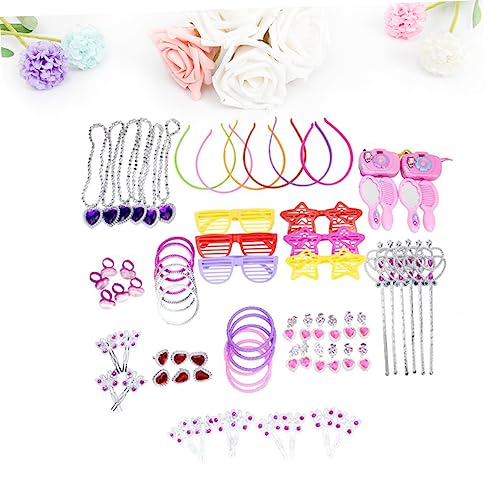 KOMBIUDA 72 Peças 12 Acessórios De Cabelo Para Meninas Brinquedos Para Crianças Colar Para Crianças