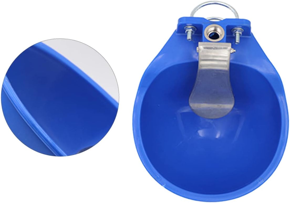 TOYANDONA Large Plastic Farm Water Bowl for Cows Horses and Livestock Automatic Drinking Trough Float Valve for Cattle and Goats Sturdy Animal Waterer for Farm Use