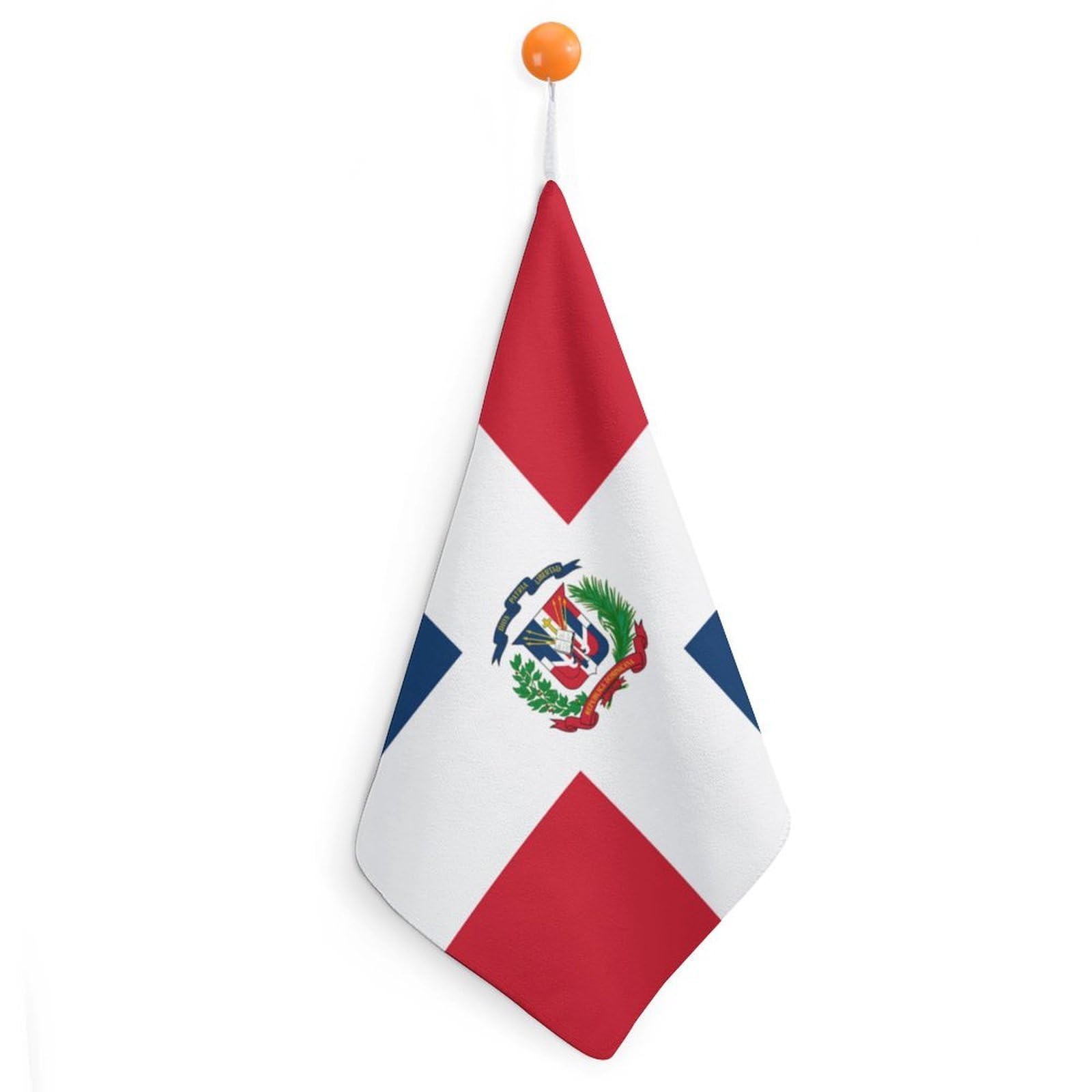 TXFBTRFSA Dominican Republic Flag Hand Towels with Hanging Loop Kitchen Towel Handkerchiefs Cleaning Cloths
