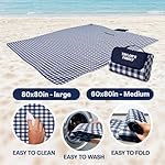 10 Pack Personalized Extra Large Picnic Blanket - Customized Outdoor Beach Blanket, Waterproof Sandproof Portable Blankets - Foldable and Lightweight Mat for Camping, Park, Hiking, Personalized Gift - Image 5