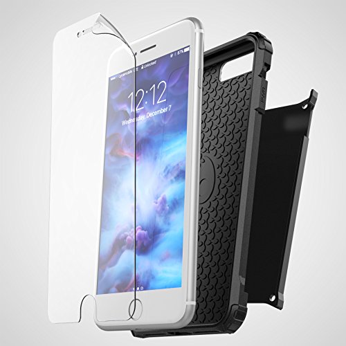 Encased Scorpio R7 Compatible To Iphone 7 Plus (5.5") Belt Clip Case, Premium Tough Protection W/Holster (Smooth Black) #TOP2