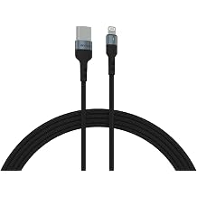 Syrox C135AL 2.4A 1.20mt Ledli  rg l  USB-A - Lightning  arj & Data Kablosu - Siyah