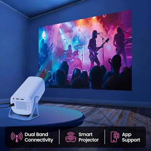 Image of Cadlec LiteCast X1 | Real Full HD 1080p Native, 13.0 Automatic Android Projector | Rotatable Design | 4K HDR Support | Inbuilt Netflix, Prime | ARC-HDMI, USB, WiFi-6, BT, Screen Mirroring
