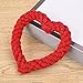 Bluelans Dog Chew Toys, Dog Toys for Chewers, Heavy Duty Dental Dog Rope Toy for Dogs, Creative Love Heart Shaped Interactive Rope Dog Toys, Cotton Puppy Teething Chew Tug Toy Red