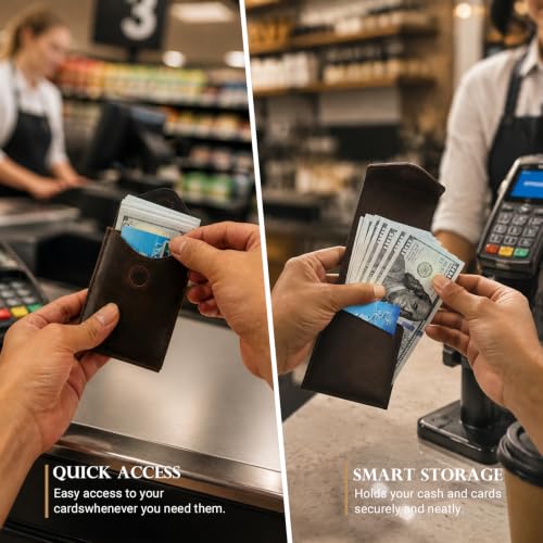 SAUCLW Vertical RFID Blocking Wallet
