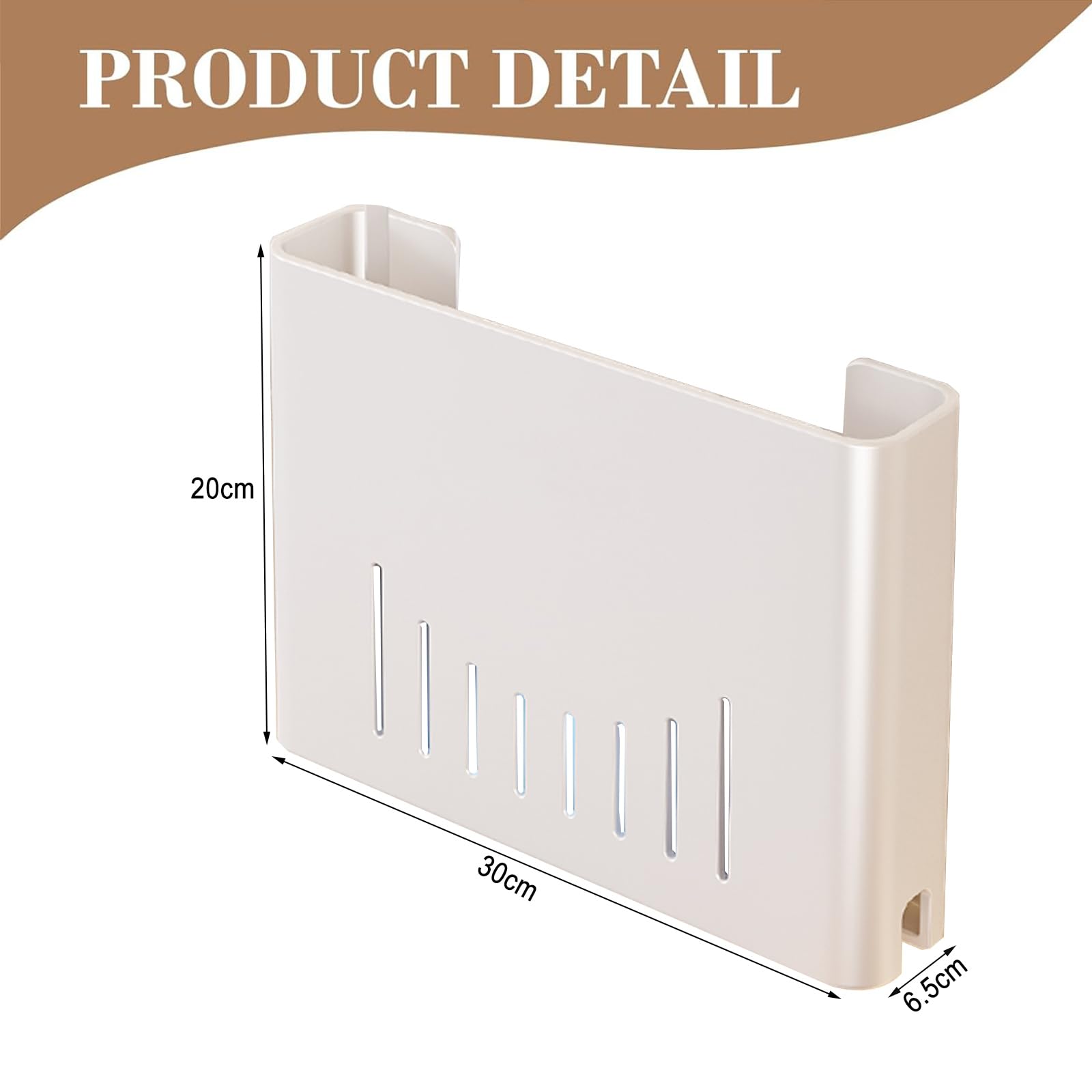 Caja de Almacenamiento para Router WiFi, Estante de Pared para Router, Ideal para salón, Dormitorio u Oficina. Color Blanco (Dimensiones: 30 x 20 x 6,5 cm).