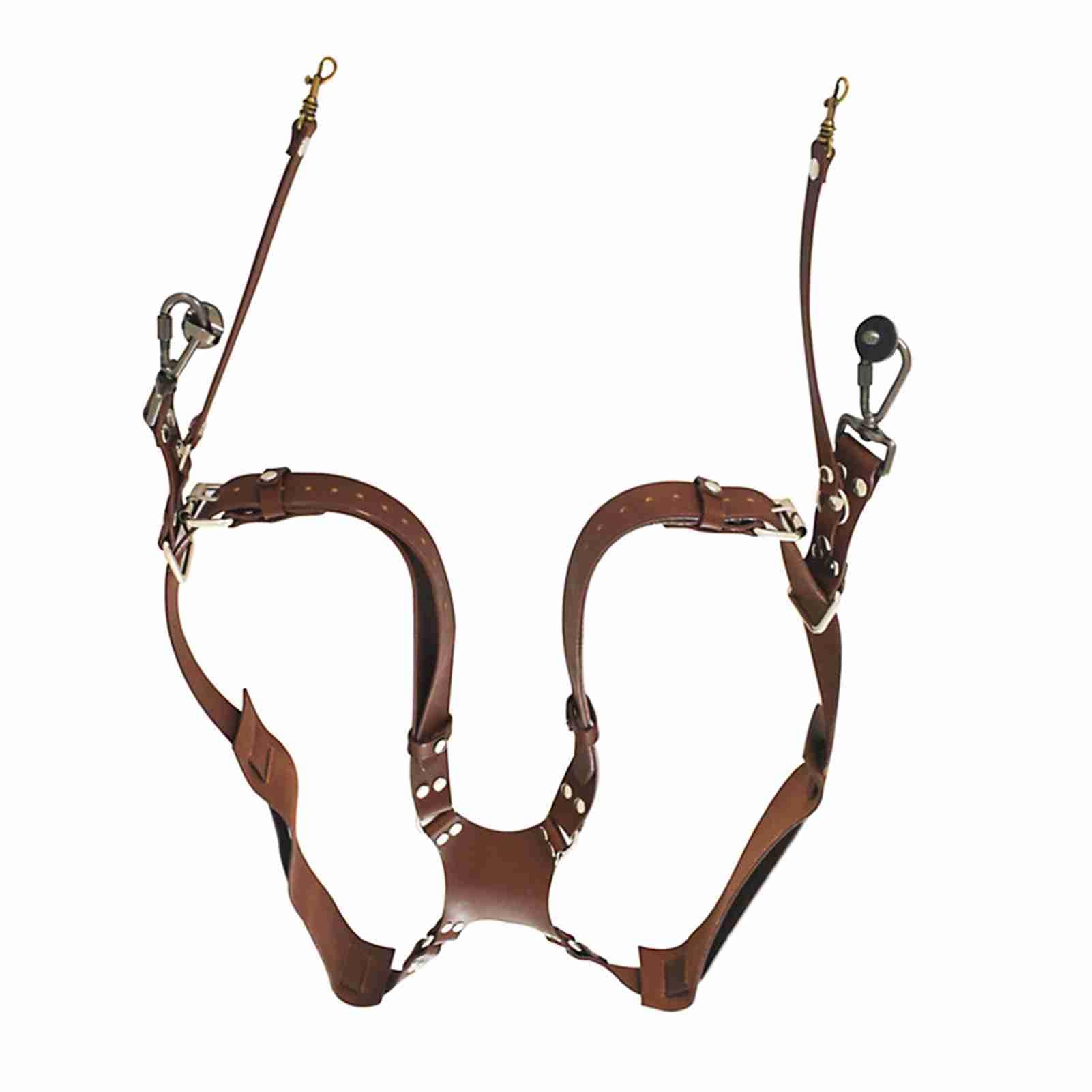 Doppia tracolla per fotocamera, regolabile, in pelle, marrone, per due fotocamere, compatibilità con vite standard da 1/4", larghezza delle spalle 33-50,8 cm, riduce l'affaticamento del collo