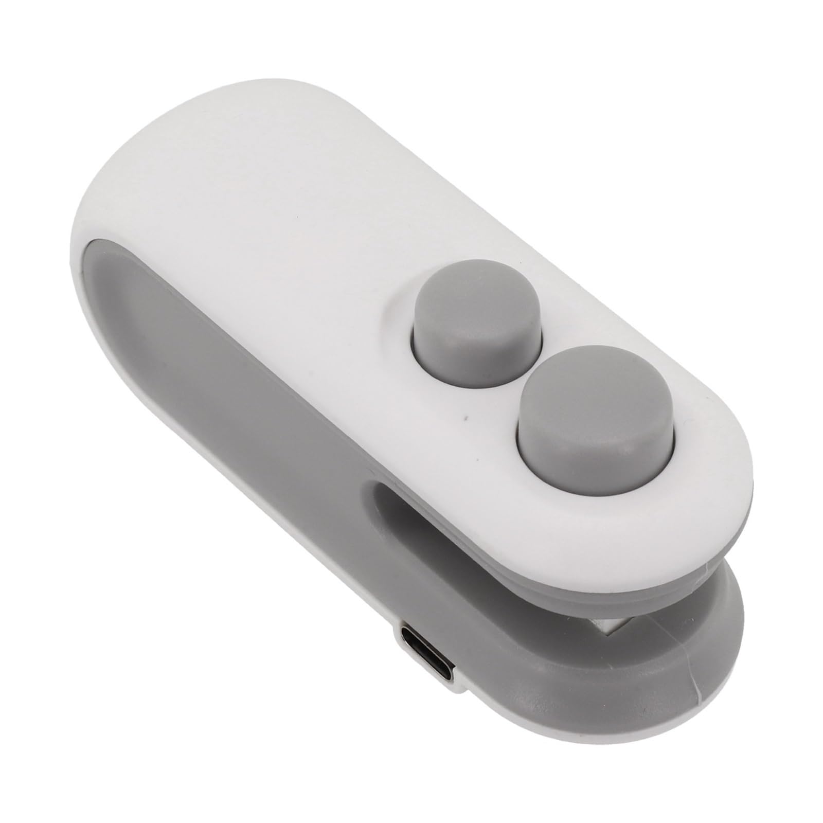 Adatto per mini sacchetti termici, sigillatrice per sacchetti di ricarica USB, sacchetti sigillanti per alimenti, in ABS, sigillatore a clip per imballaggi alimentari (bianco)