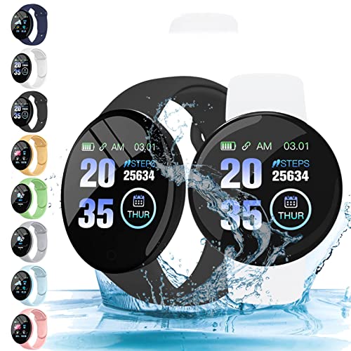 Smart Watch, Multi-Functions Heart Rate Sleep Fitness Ip65 Waterproof Watch, 1.44 Inch Upgraded Screen, Ideal For Boys & Girls Gift (Black) #TOP19