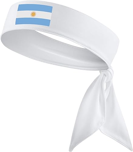 Miniatura 3 de Diadema deportiva con diseño de bandera de Argentina #10 para fútbol, fútbol, fútbol, fútbol, blanco, negro, azul, fitness, 10, banda elástica para