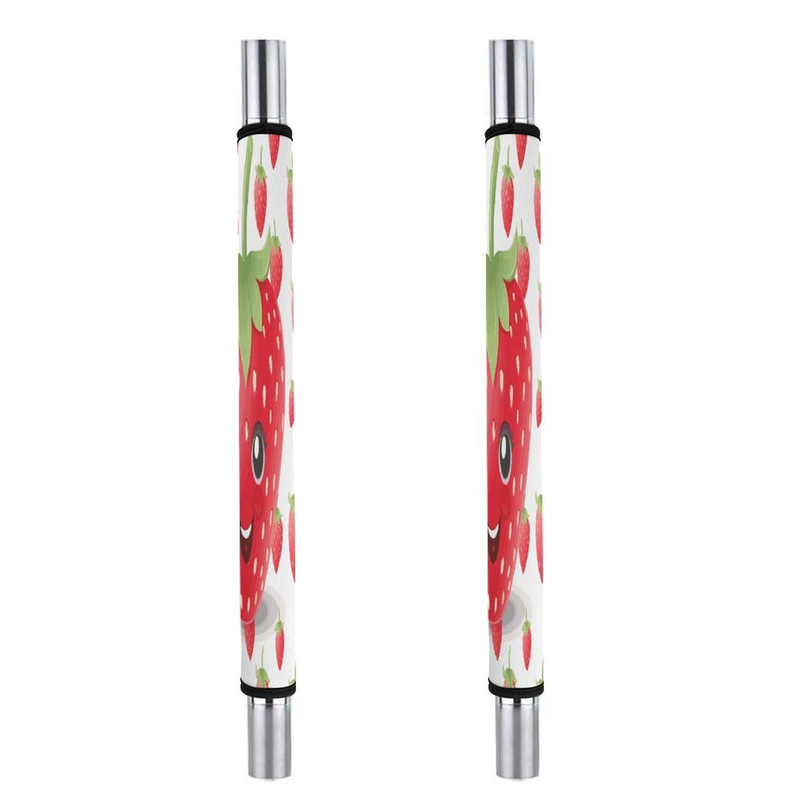 ADFGYERH Strawberry Refrigerator Door Handle Covers 2 PCS, Refrigerator Handle Covers Non-Slip Fridge Handle Covers for Oven Microwave Dishwasher Appliance Door Sleeves