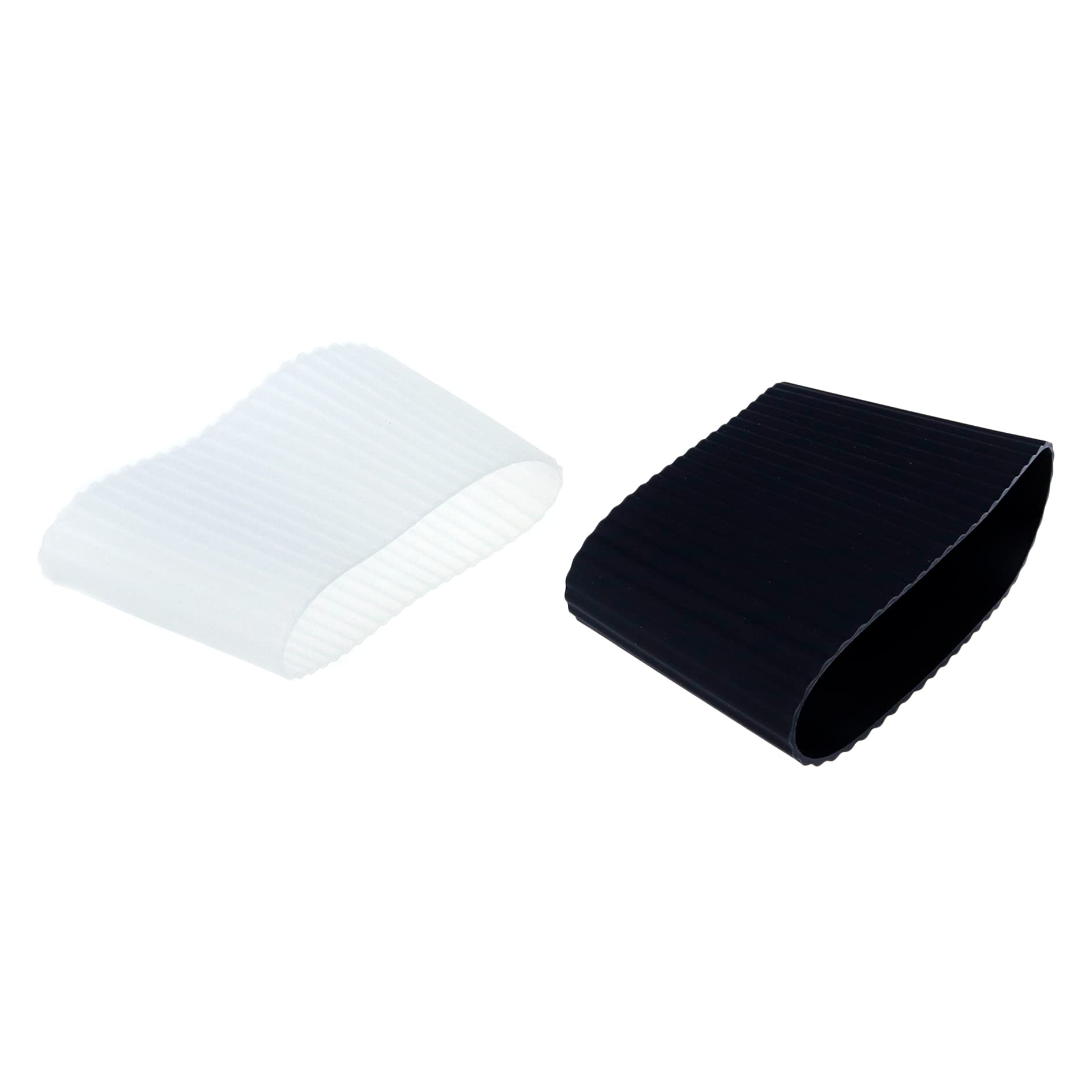 Semetall 6pcs Reusable Coffee Cup Sleeve Heat-resistant Nonslip Silicone Glass Travel Mug Cup Sleeve(Black and White)