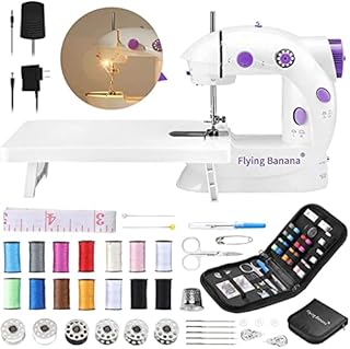 Easy Sewing Machine for Beginner Kid, Electric Portable Sewing Machine Lightweight, Small Household Sewing Handheld Tool with Upgrade with Wewing Kit Extension Table Foot Pedal for Home DIY Project.