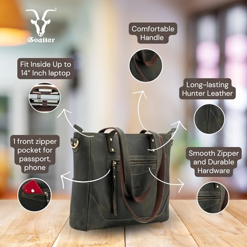 Image of Goatter Genuine Leather Office And Daily Travel Use Shoulder Bag For Women's,(Big Size)