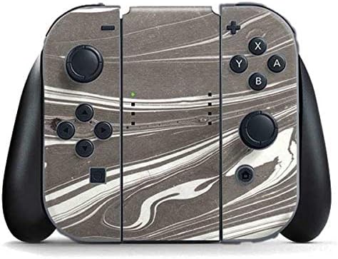 Skinit Decal Gaming Skin Compatible with Nintendo Switch (2017-2021) Joy-Con Controller - Grey Marble Design