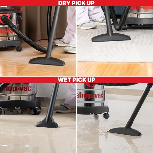 Shop-Vac 5989305 Wet/Dry Vacuum, 5 Gallon, 4.5 Peak HP Stainless Steel Vacuum, 1.25 Inch Diameter x 7 Foot Hose, 6 Ft Cord Length, Ideal for Jobsite, Garage, Car & Workshop by Shop-Vac - Image 5