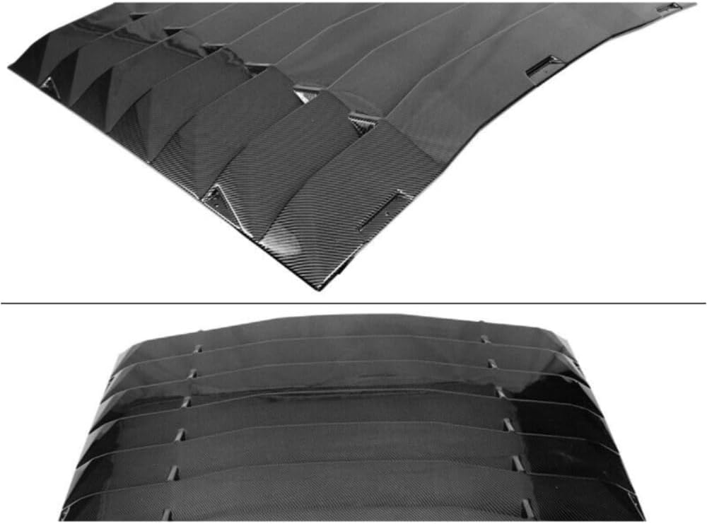 for Ford for Mustang 2005-2014 Rear Window Louvers Carbon Print Rain Sun Guard Fiber Dip Gloss/Smooth Finish ABS Plastic
