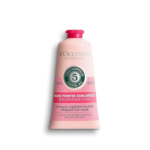 L'OCCITANE Máscara para el cabello batido, tratamiento SOS Splendid Ends para cabello con puntas abiertas, 1.7 oz.
