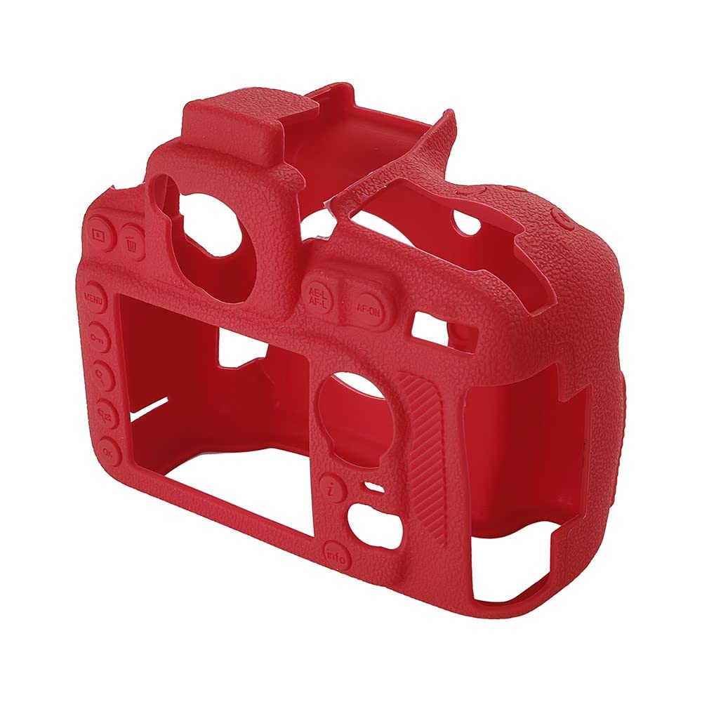 Custodia per fotocamera Borsa in silicone morbido rosso anti-scivolo Texture Armatura Skin Body Cover Protector per Nikon D810 fotocamera digitale