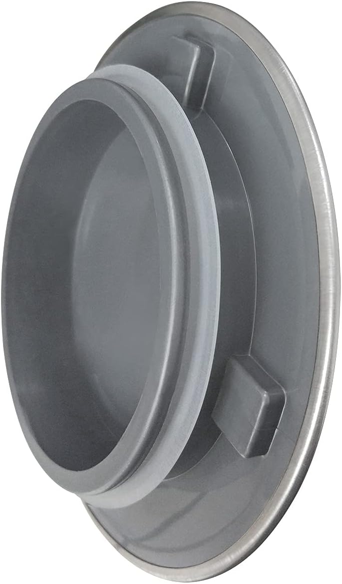 GZILA Kitchen Sink Stopper, Flat Decor Cover 304 Stainless Steel Sink Drain Stopper, Fits 3.5" Standard Strainer Brushed Nickel