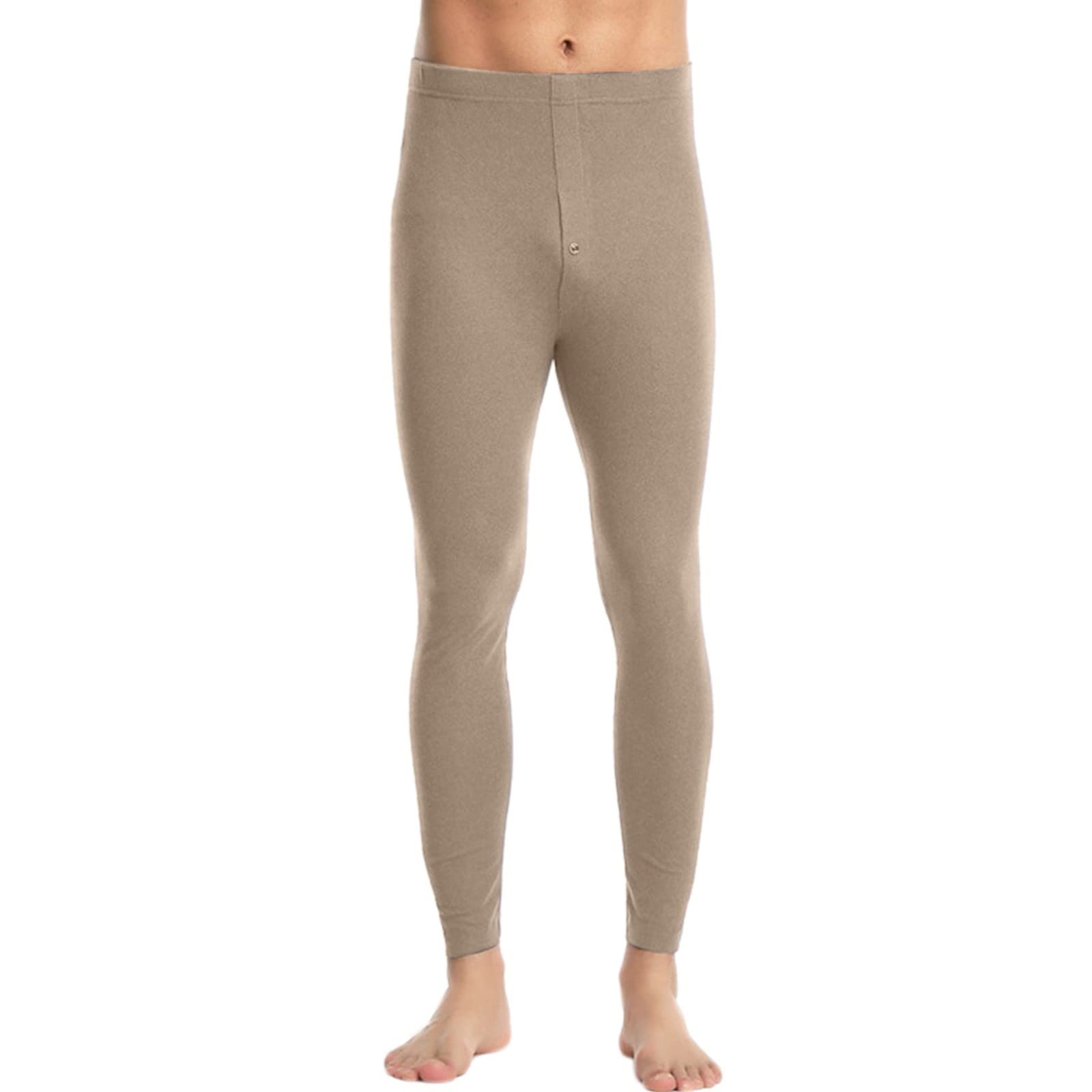 Men's Thermal Underwear, Fleece Lined Compression Pants Men Training Base  Layer Sports Activewear Trousers Running Long Tights for Fitness