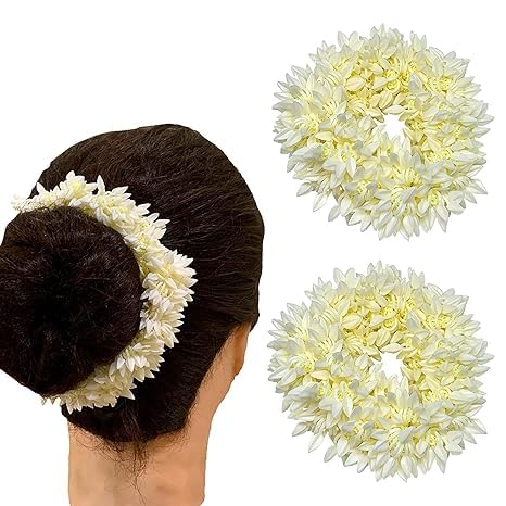 MOGRA WHITE GAJRA HAIR ACCESORY JUDA GAJRA (30 GRAMS) PACK OF TWO