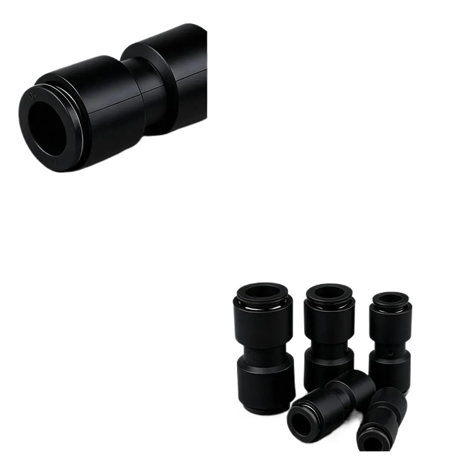 Czarne złączki pneumatyczne, plastikowe złącze, wąż doprowadzający wodę i powietrze, szybkie złącza gazowe proste 4/6/8/10/12mm, 10 sztuk (KQ2H08-12.10PCS.HEI)