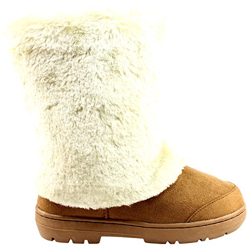 Holly Womens Covered Waterproof Winter Snow Boots - Tan - 5-38 - AEA0161