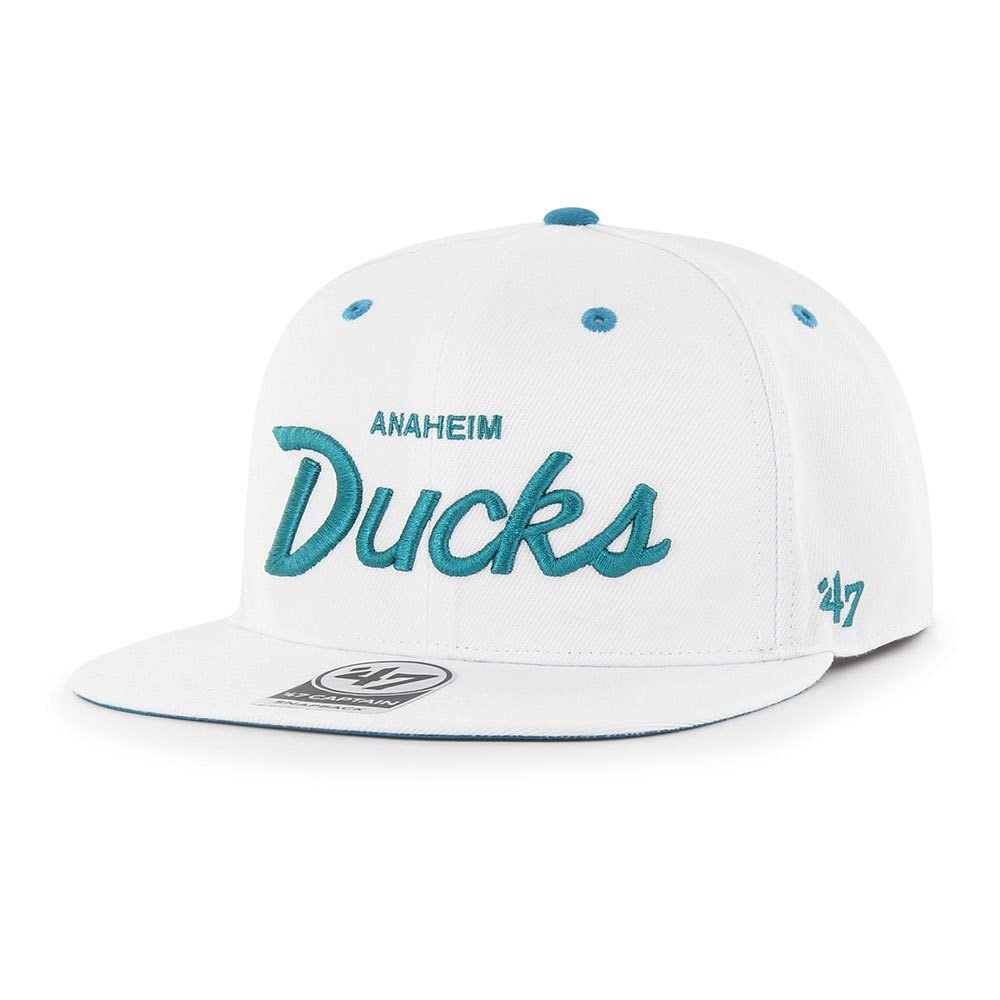 Men's White 47 Brand Snapback Cap - Crosstown Anaheim Ducks