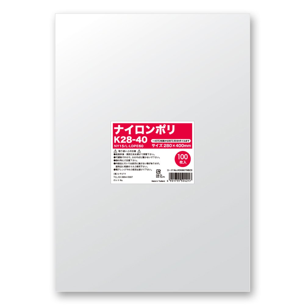 Heiko K28-40 Food Bags, Nylon Poly, Pack of 100