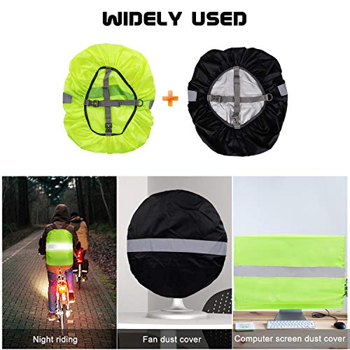 Heveer Rain Cover Backpacks Waterproof Rain Cover 40-50L with Adjustable Buckle Reflective Strips for Hiking Camping Cycling Pack of 2 - Image 3