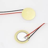 Vista 4 de Paquete de 20 Discos Piezoeléctricos, Discos Piezoeléctricos de 20mm Transductor con Cables de 3.94 pulgadas, Micrófono de Contacto Acústico