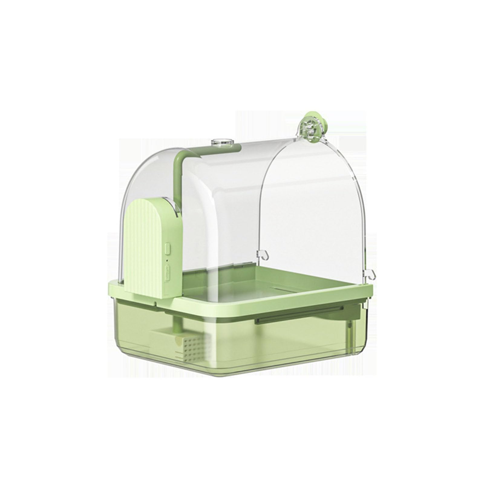 Bañera para pájaros, bañera transparente ajustable con base antideslizante, cómoda y limpia, adecuada para pájaros pequeños