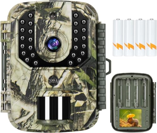 Horsdo Night Wildkamera 20MP 1080P HD, 940nm IR LEDs Wildkamera mit Bewegungsmelder Nachtsicht, 0.2s Schnelle Trigger IP66 wa