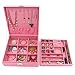 KLOUD City Two-Layer Jewelry Box Organizer Display Storage case with Lock (Pink)