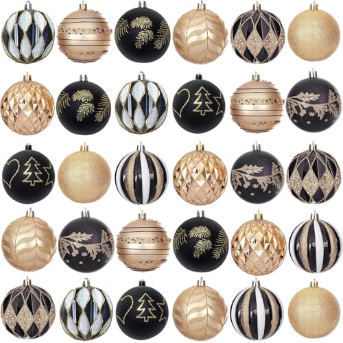 Weihnachtskugeln Weihnachtsbaumschmuck-Set,30Stück Kunststoff...