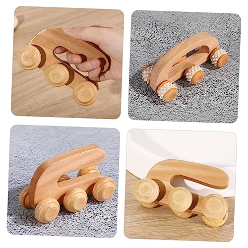 FOMIYES 2pcs Back Massager Rolling Foot Massager Massage Tool Wood Foot Massager Daily Use Foot Massager Massage for Back Neck Massager Tools Massage Roller Tool Leg Roller Wooden Soothing
