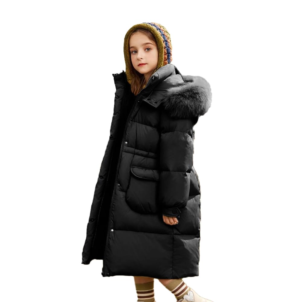 Veste d'hiver pour enfant fille parka d'hiver garçon avec capuche en fourrure Manteau d'hiver chaud Parka d'hiver Manteau d'hiver garçon Veste de neige pour fille Veste matelassée pour fille