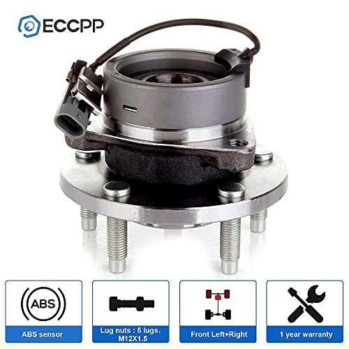 Eccpp 2Pcs 513206 New Front Wheel Bearing And Hub Assembly Fits For Chevy Cobalt Hhr Pontiac Pursuit G5 Saturn Ion 04 05 06 07 08 09 10 11 W/Abs Driver And Passenger Side #TOP1